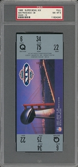 1985 Super Bowl XIX Full Ticket - PSA NM-MT 8